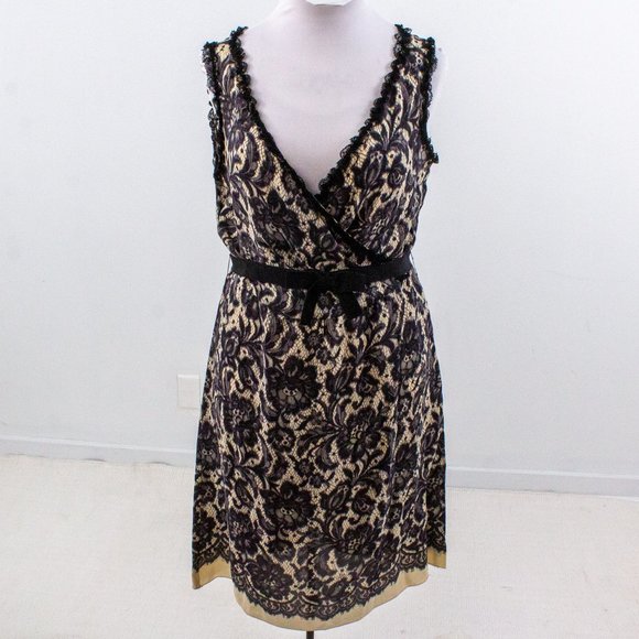 Moschino L Silk Reversible Lace Print Midi Dress - Picture 14 of 16